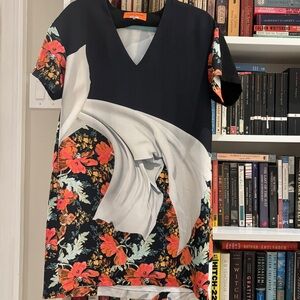 Clover Canyon Black Dress with Orange Label